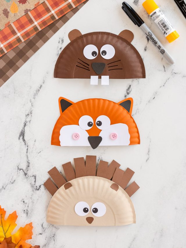 Easy Woodland Paper Plate Animals