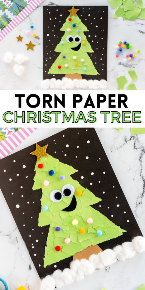 Torn Paper Christmas Tree