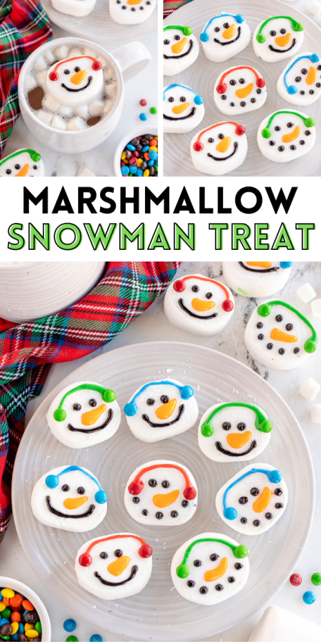 Try making these delicious marshmallow snowman treats with your kids to enjoy with a cup of hot cocoa! They are simple and taste so yummy.