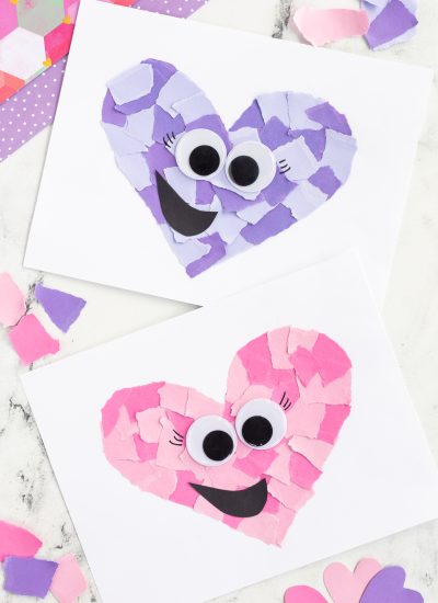 Torn paper Valentine Craft