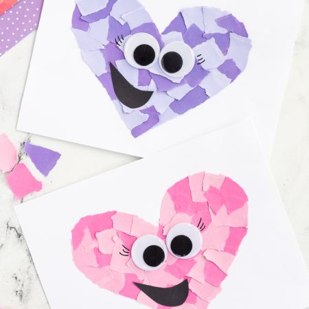 Torn paper Valentine Craft