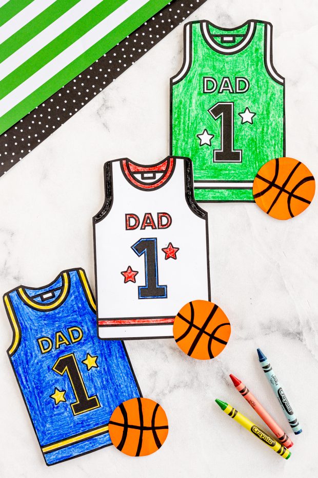 My favorite Father's Day Basketball Jersey Craft