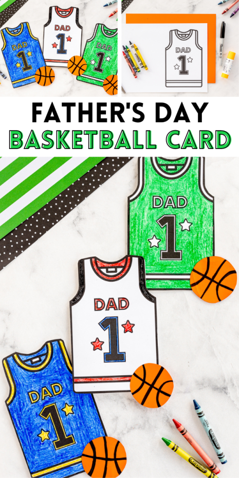 A Father's Day Basketball Jersey Craft that is simple to make and will bring a smile to dad's face this June!
