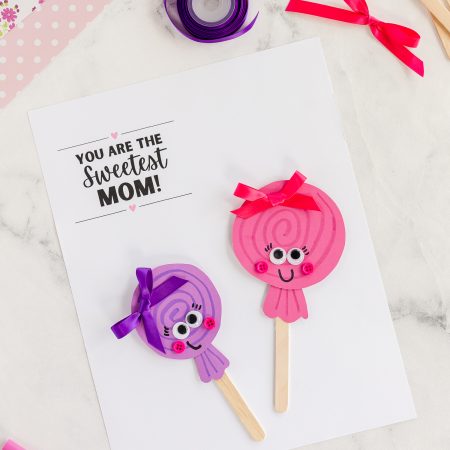 Adorable lollipop mother's day craft