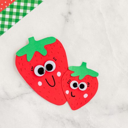 Mother's Day strawberry craft for mom and loved ones
