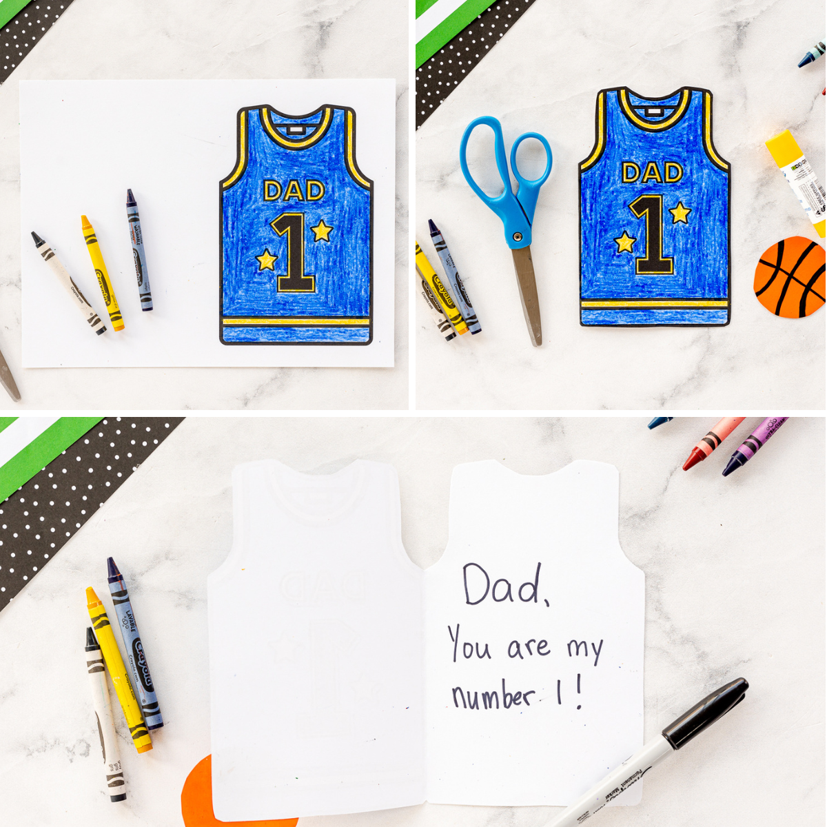 How to make Father's Day Basketball Jersey Craft