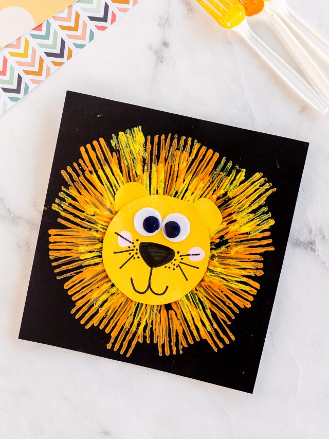 Easy Fork Painted Lion Craft
