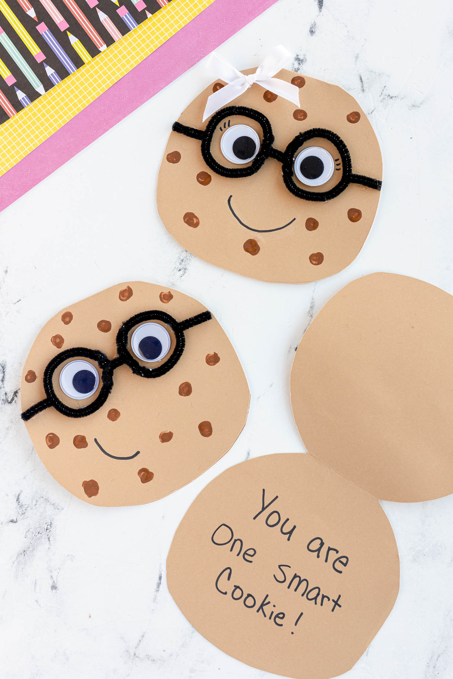 smart cookie paper craft with qtip painted chocolate chips