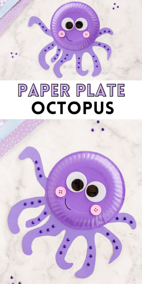 Get ready to dive into the depths of creativity with this easy peasy and fun Paper Plate Octopus Craft!