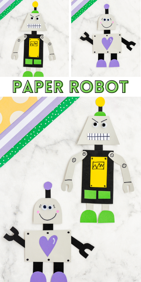 This Paper Robot Craft is a fun way to teach kids about robots and has them use their creativity as they build their own