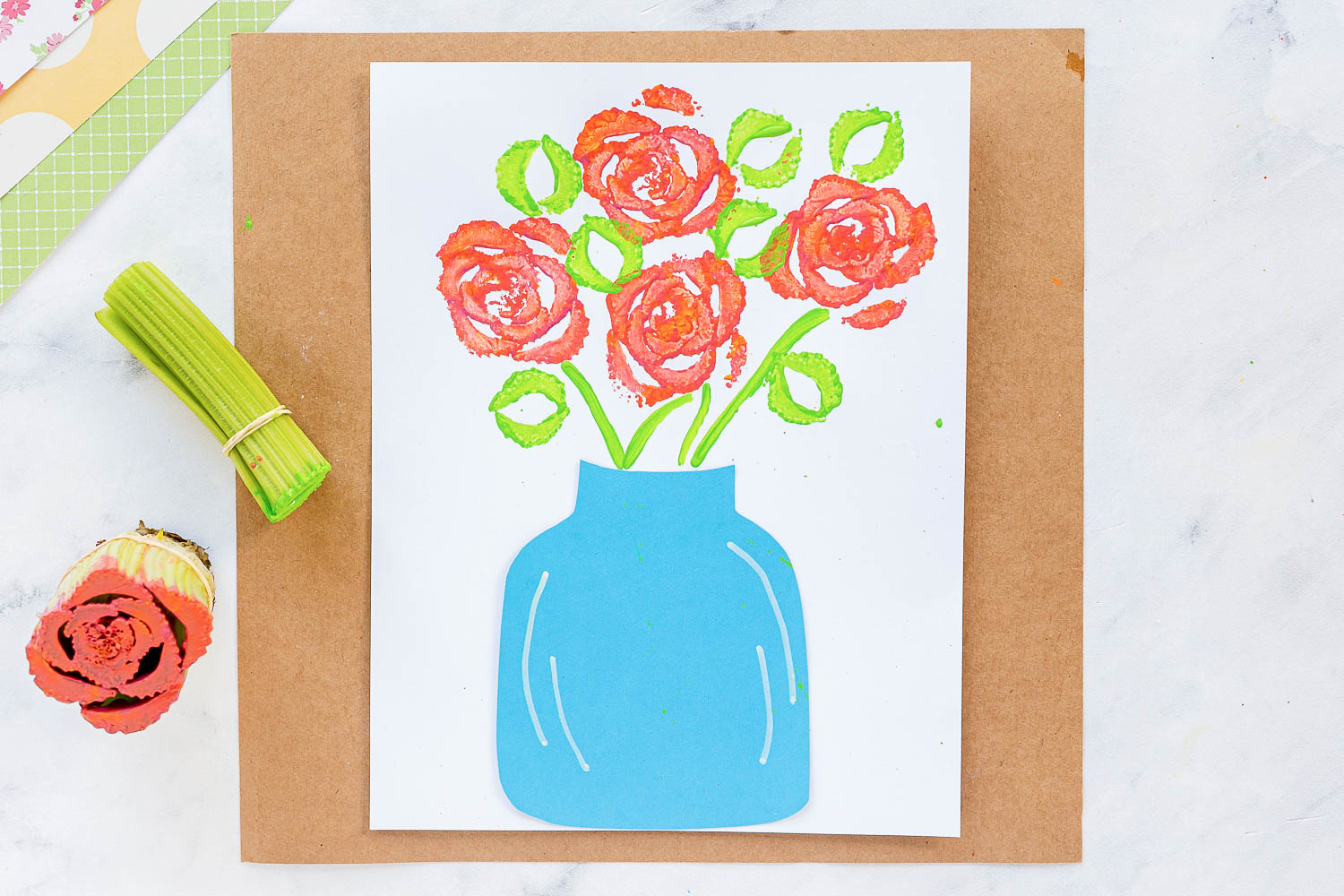 Flower Stamp Art - Toddler at Play