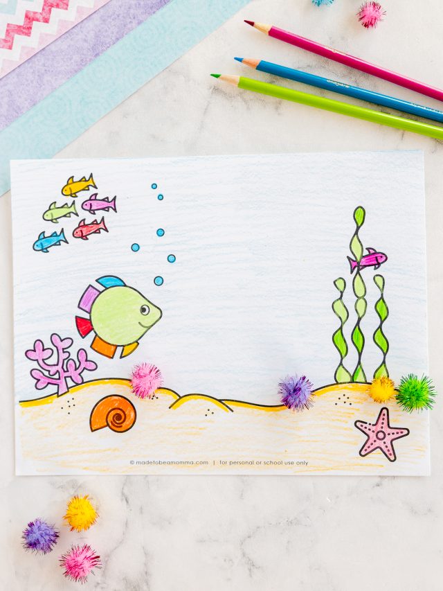 Free Underwater Coloring Page