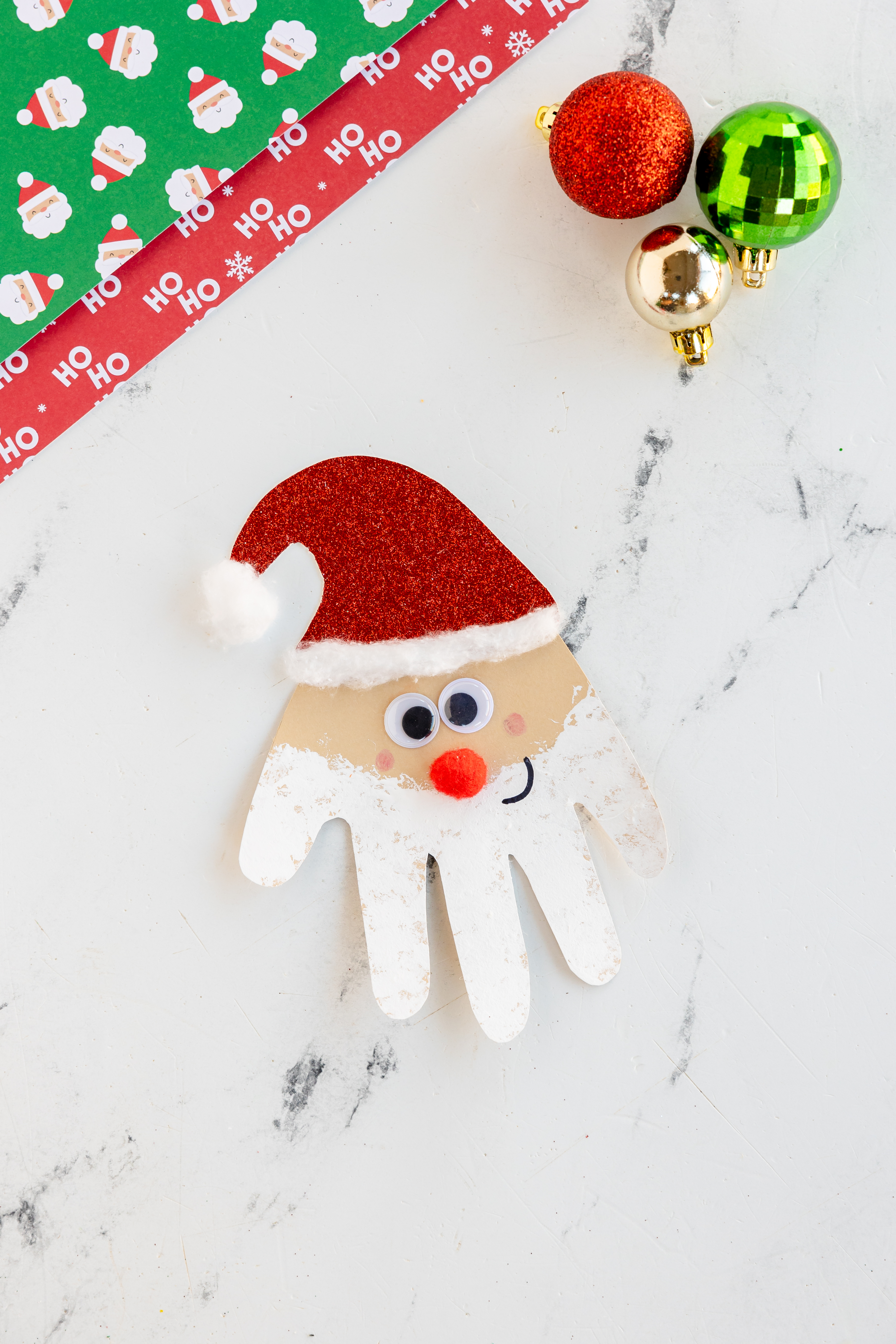 Christmas Handprint Santa Craft for Kids