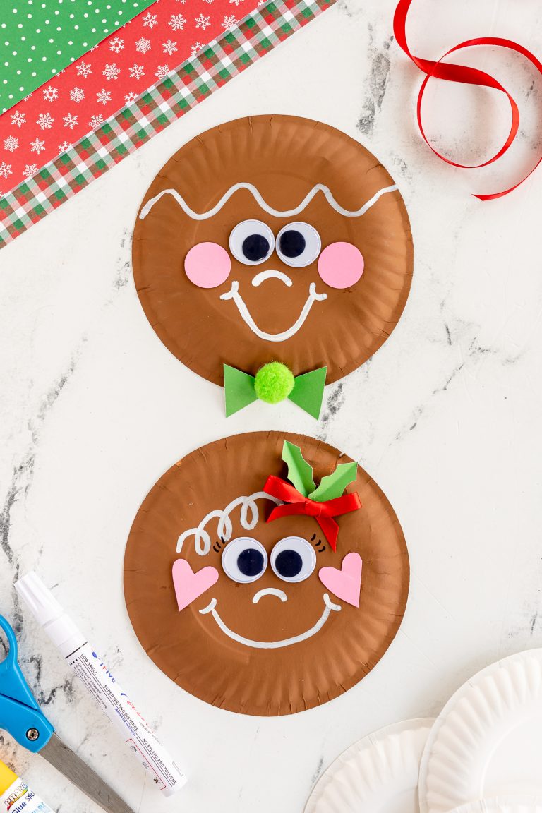 Christmas Paper Plate Gingerbread Man for Kids