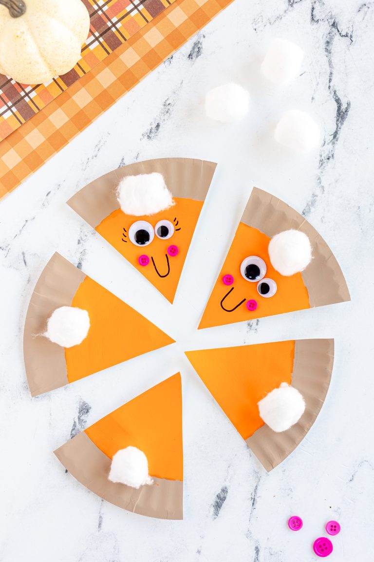 Easy Paper Plate Pumpkin Pie Craft for Kids