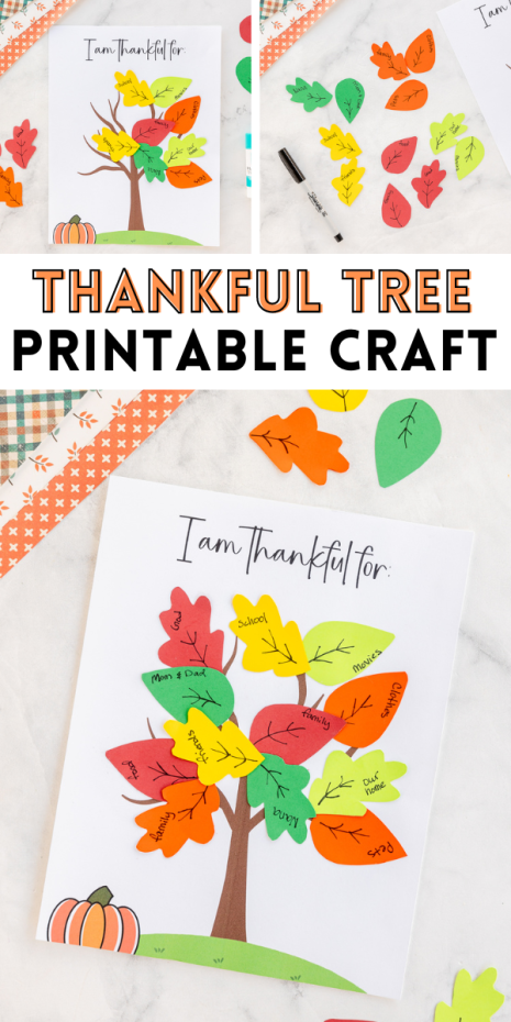 This Thankful Tree Printable is an easy activity that sparks a grateful heart in your kids while letting their little hands get a little crafty in this activity that can be made in under 20 minutes. 
