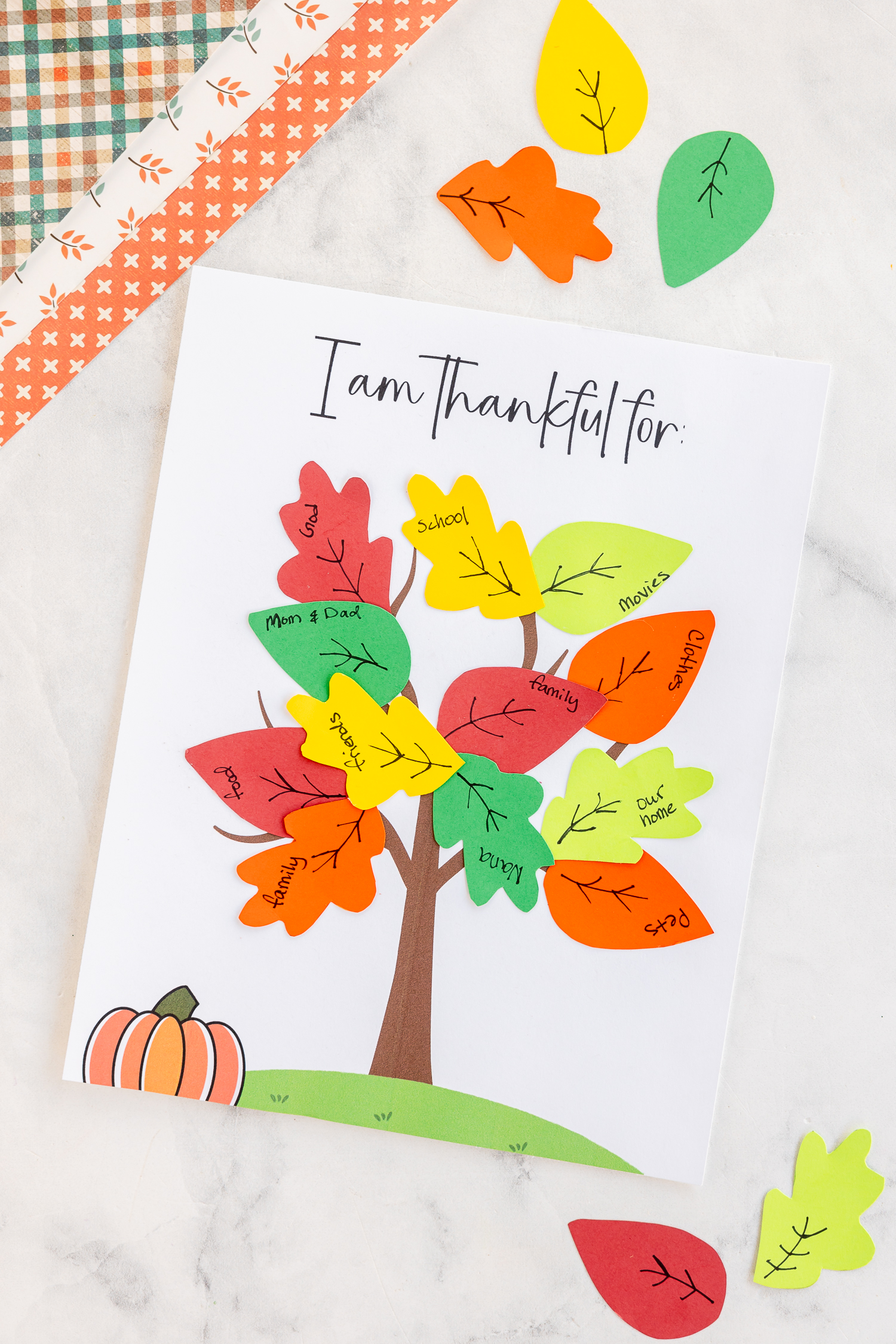 Thankful Tree Free Printable Craft for Kids