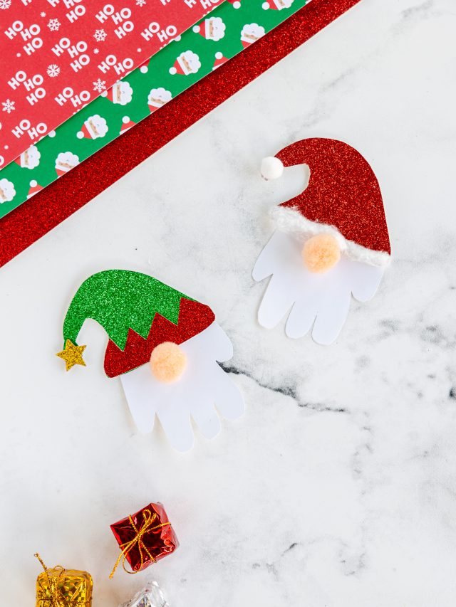 Handprint Christmas Gnomes