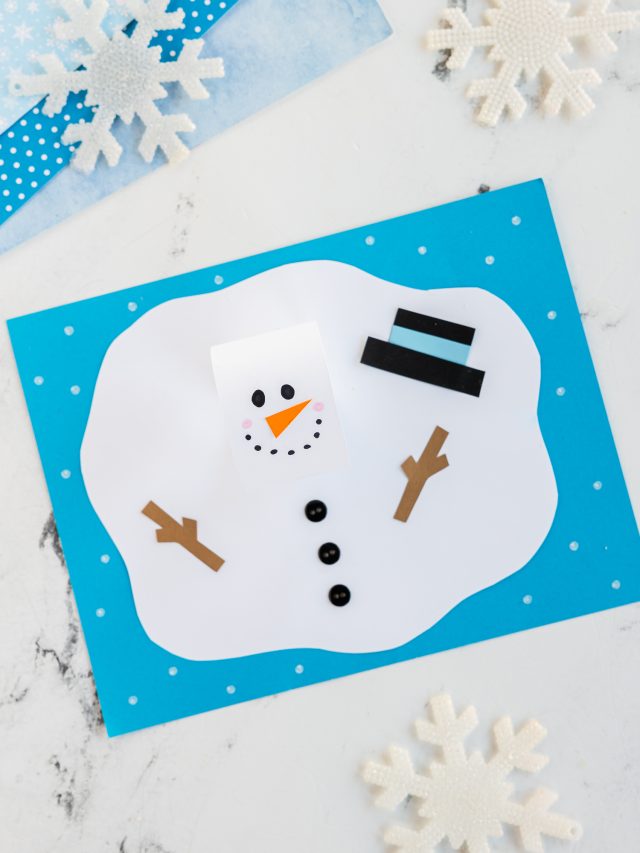 Paper Melted Snowman Craft