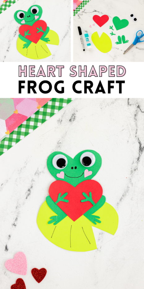 Paper Heart Shaped Frog Craft