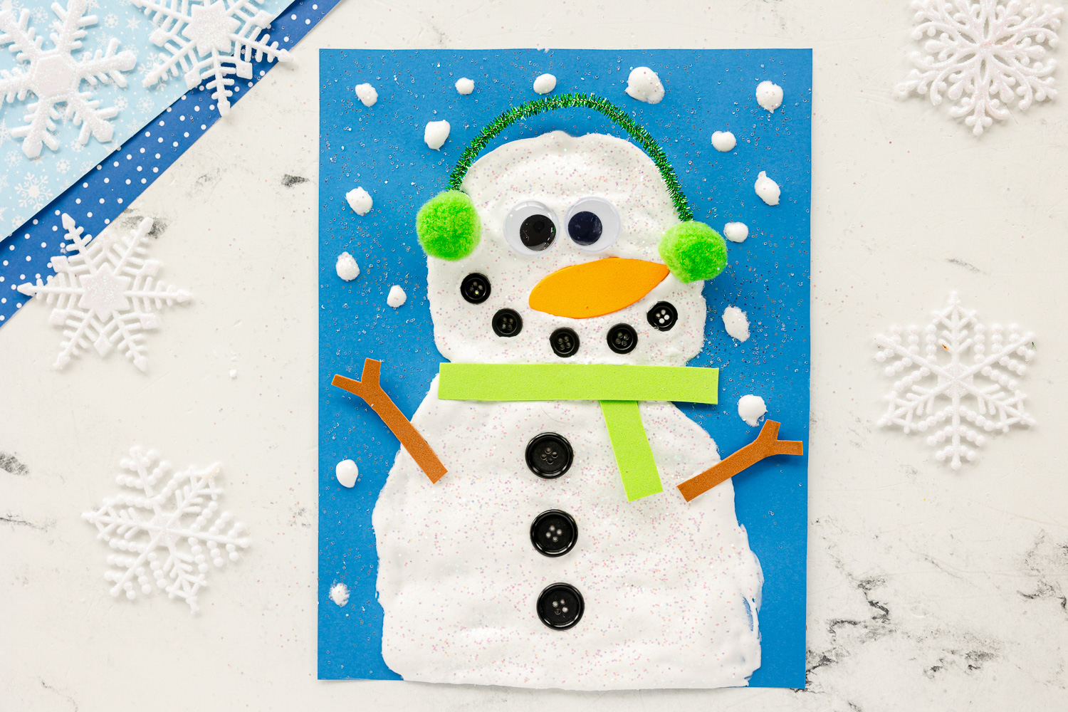 Puffy Paint Snowman