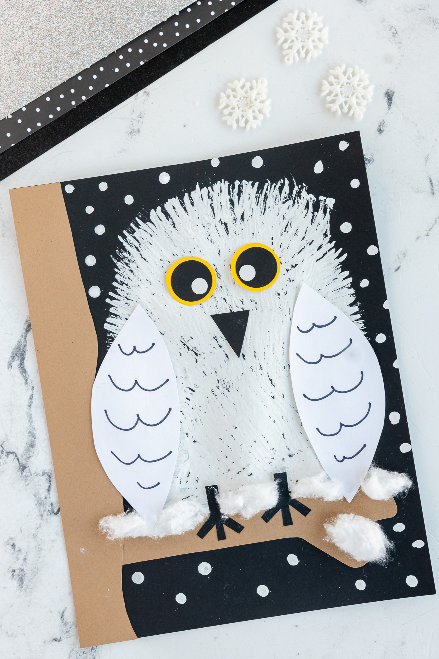 Fork Painted Snowy Owl: A Fun and Easy Craft for Kids
