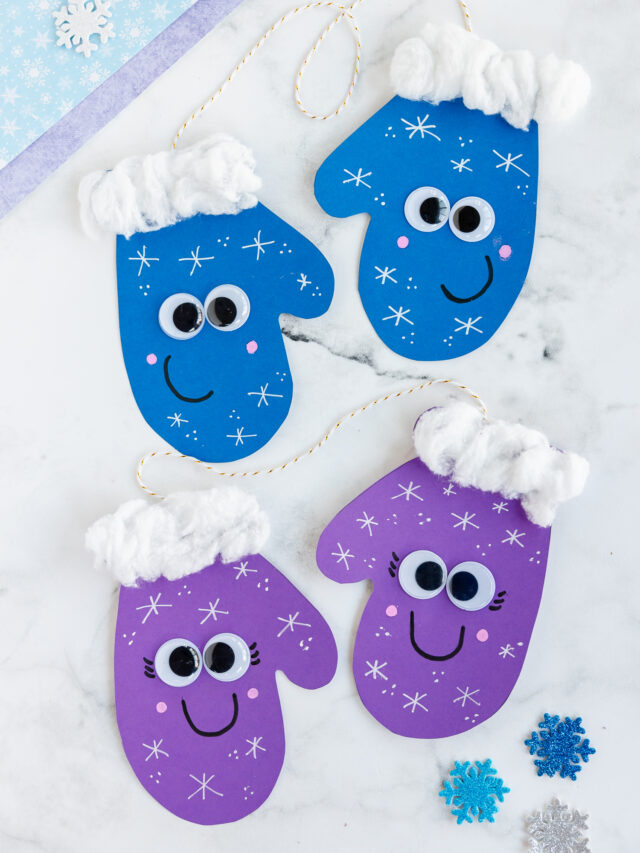 Paper Mittens Craft for Kids