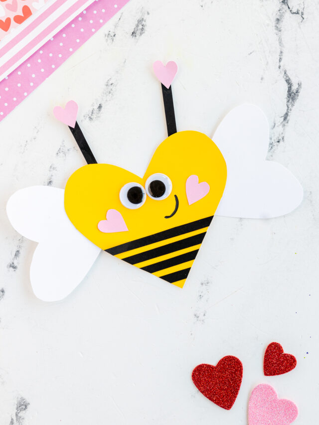 Heart Shaped Bee Craft