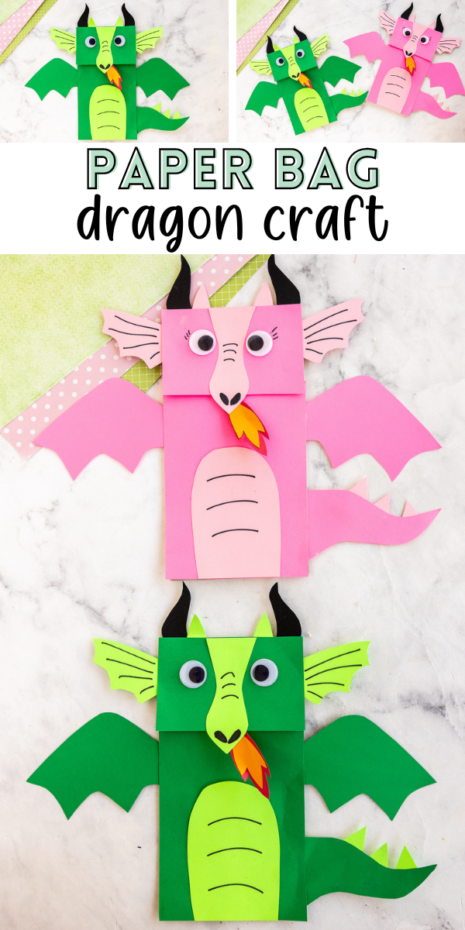 This Paper Bag Dragon Craft is a fun medieval themed craft using basic supplies like paper, glue, a brown paper bag and googly eyes! With our free template, you'll have your own fire-breathing friend in no time!