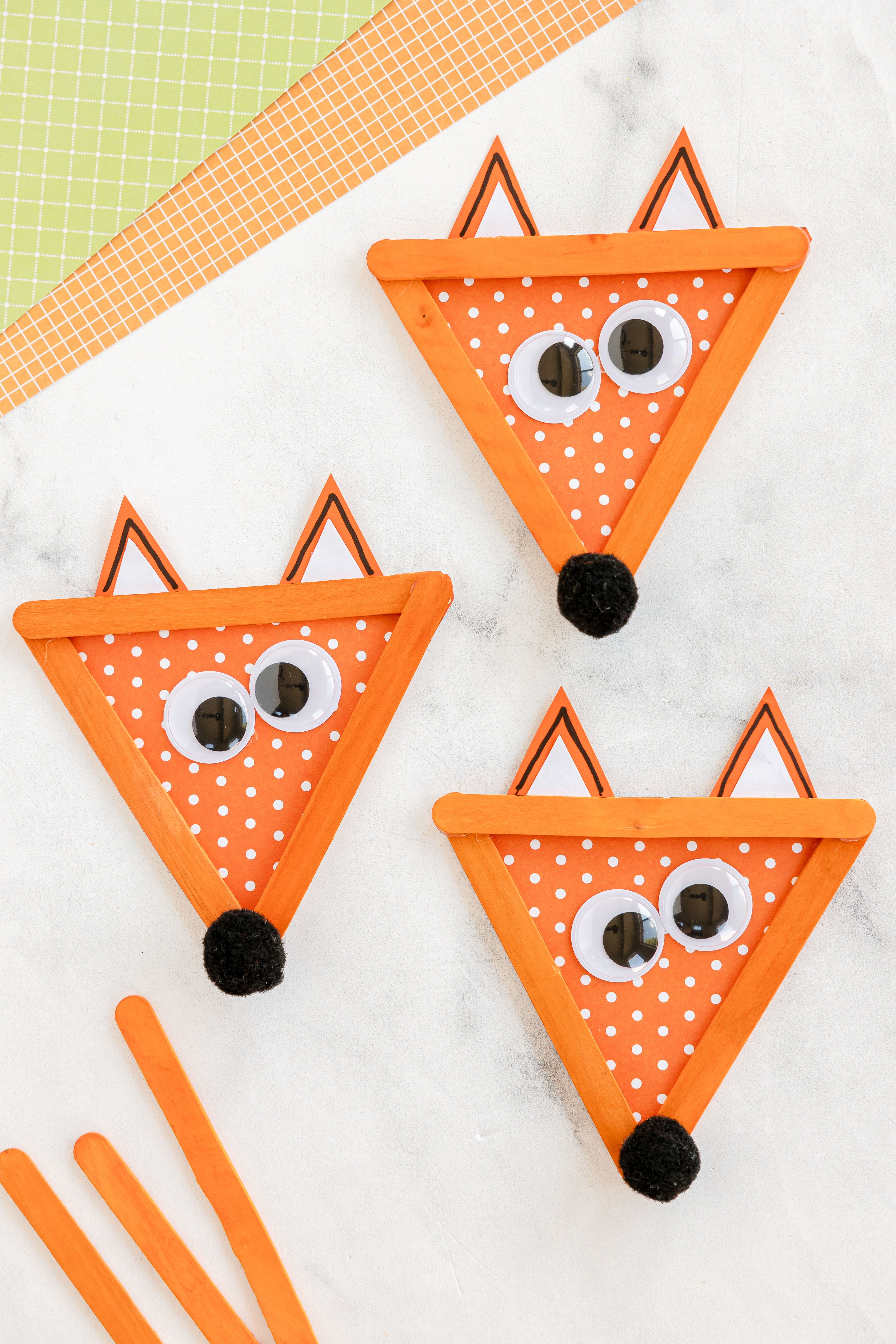 Popsicle Stick Fox Craft for Kids