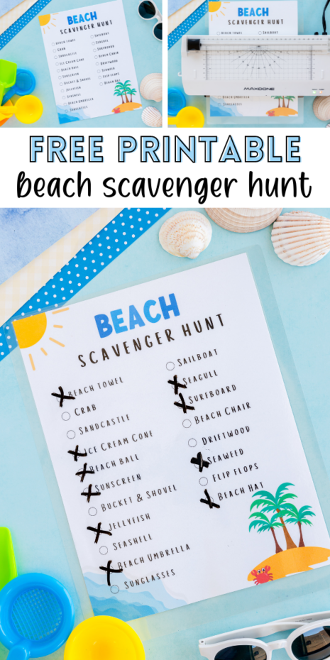 Printable Beach Scavenger Hunt