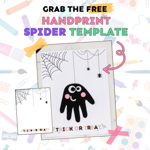 Handprint Spider Printable Craft - Made To Be A Momma