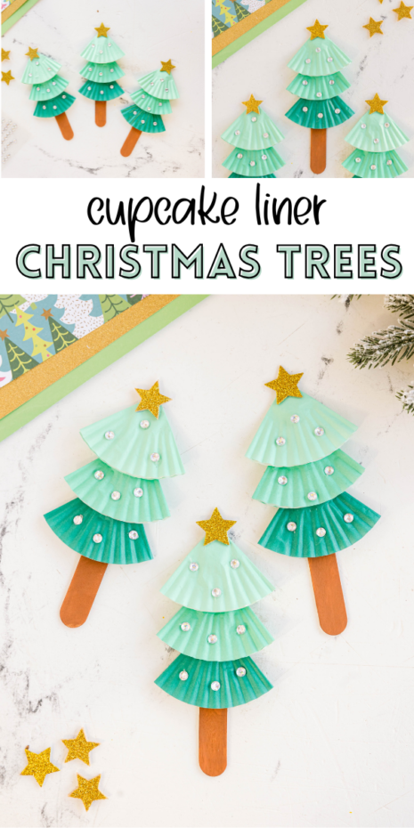 These Cupcake Liner Christmas Trees are a fun and simple Christmas craft for kids using basic supplies. Easy to make, full of creativity, and perfect for holiday crafting time.