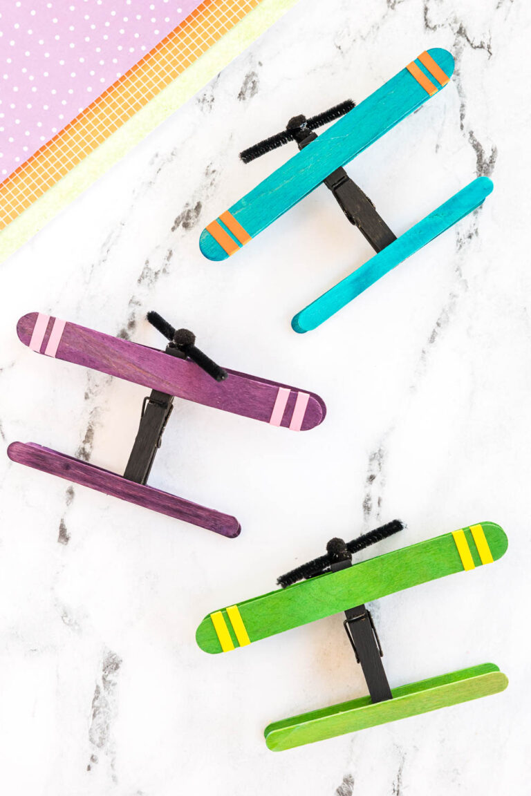 Popsicle Stick Airplane Craft for Kids