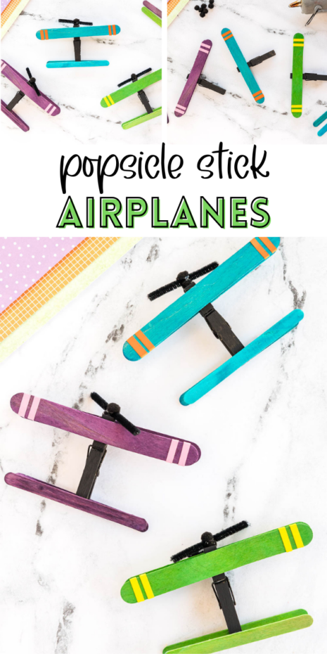 Make this easy Popsicle Stick Airplane Craft for kids using craft sticks, paint, and pipe cleaners. A fun and simple airplane craft that’s perfect for imaginative play.
