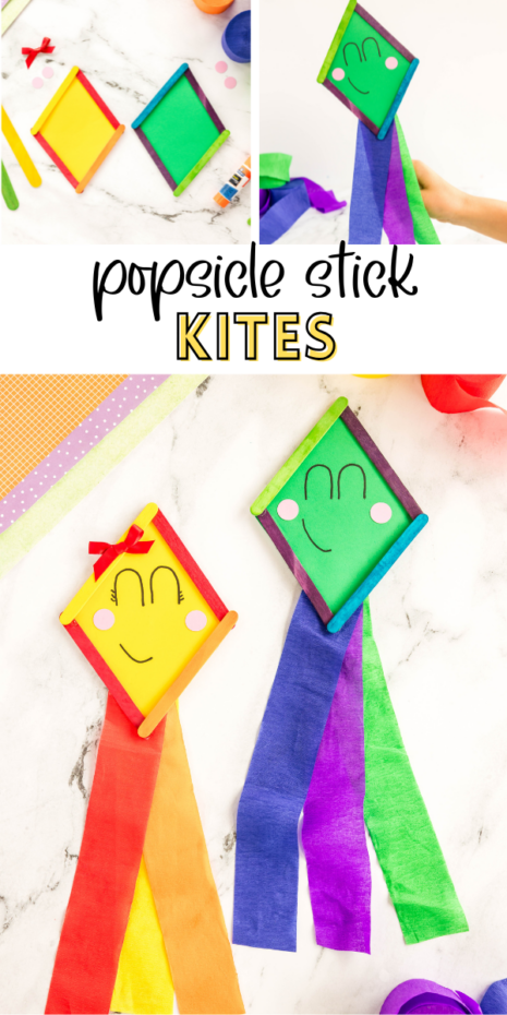 Popsicle Stick Kite Craft for Kids (Warm & Cool Color Fun!)
