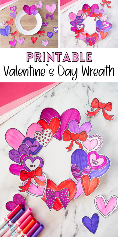 Printable Valentine's Day Wreath