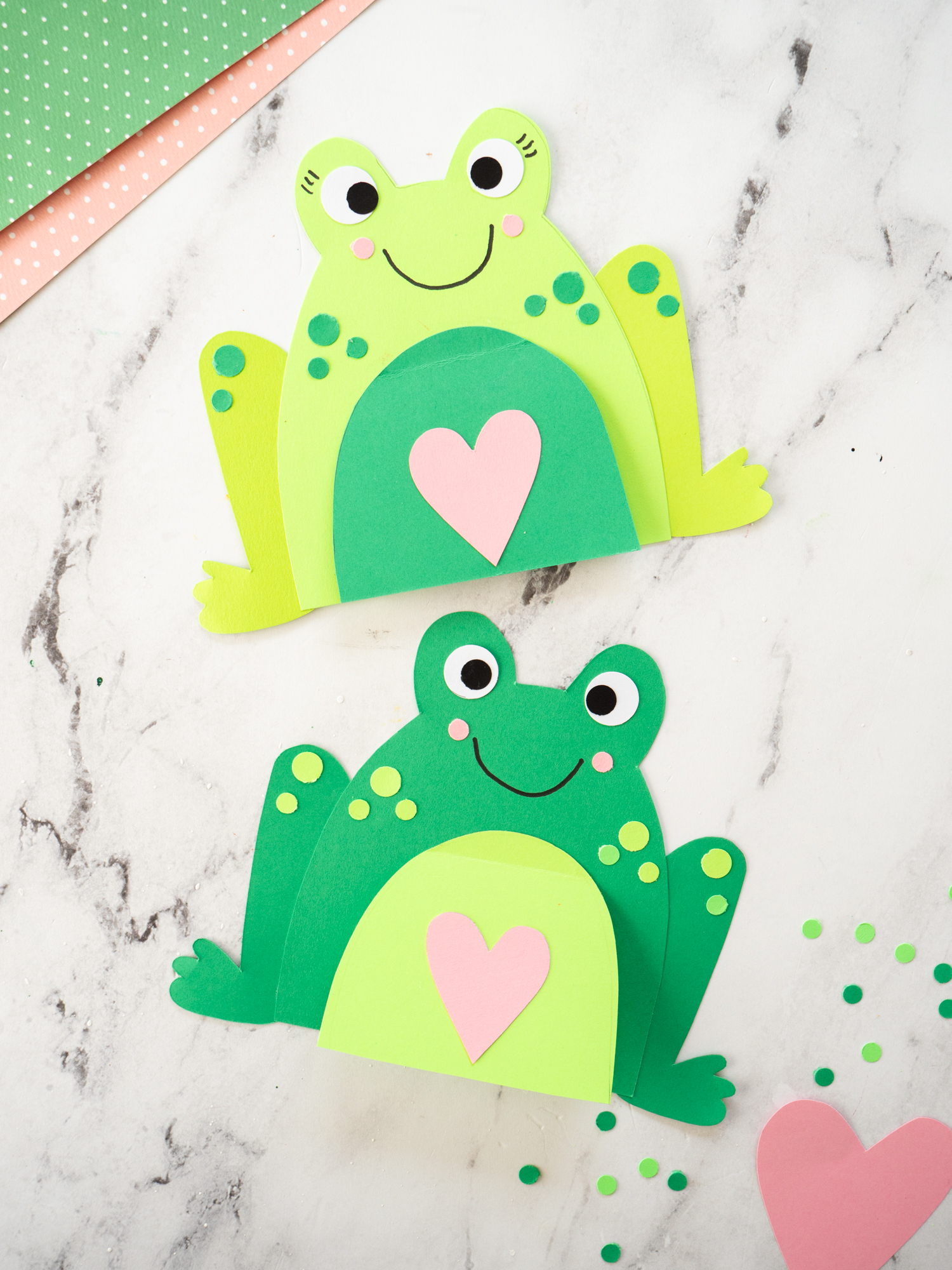 Easy Mother&rsquo;s Day craft for preschool kids using a frog template